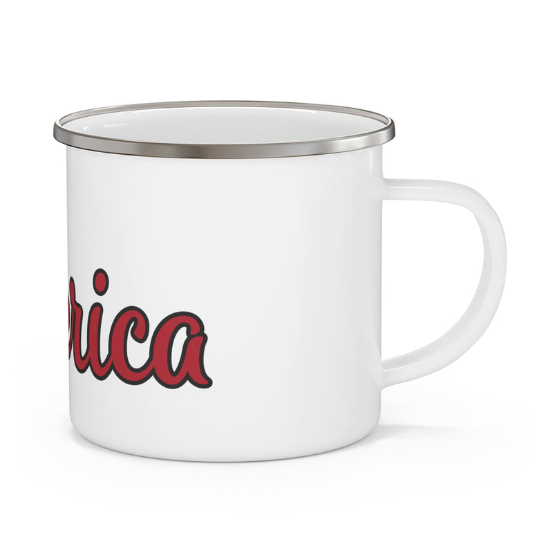 Patriotic Enamel Camping Mug - Perfect for Outdoor Adventures and Independence Day Celebrations - Hazli Collection
