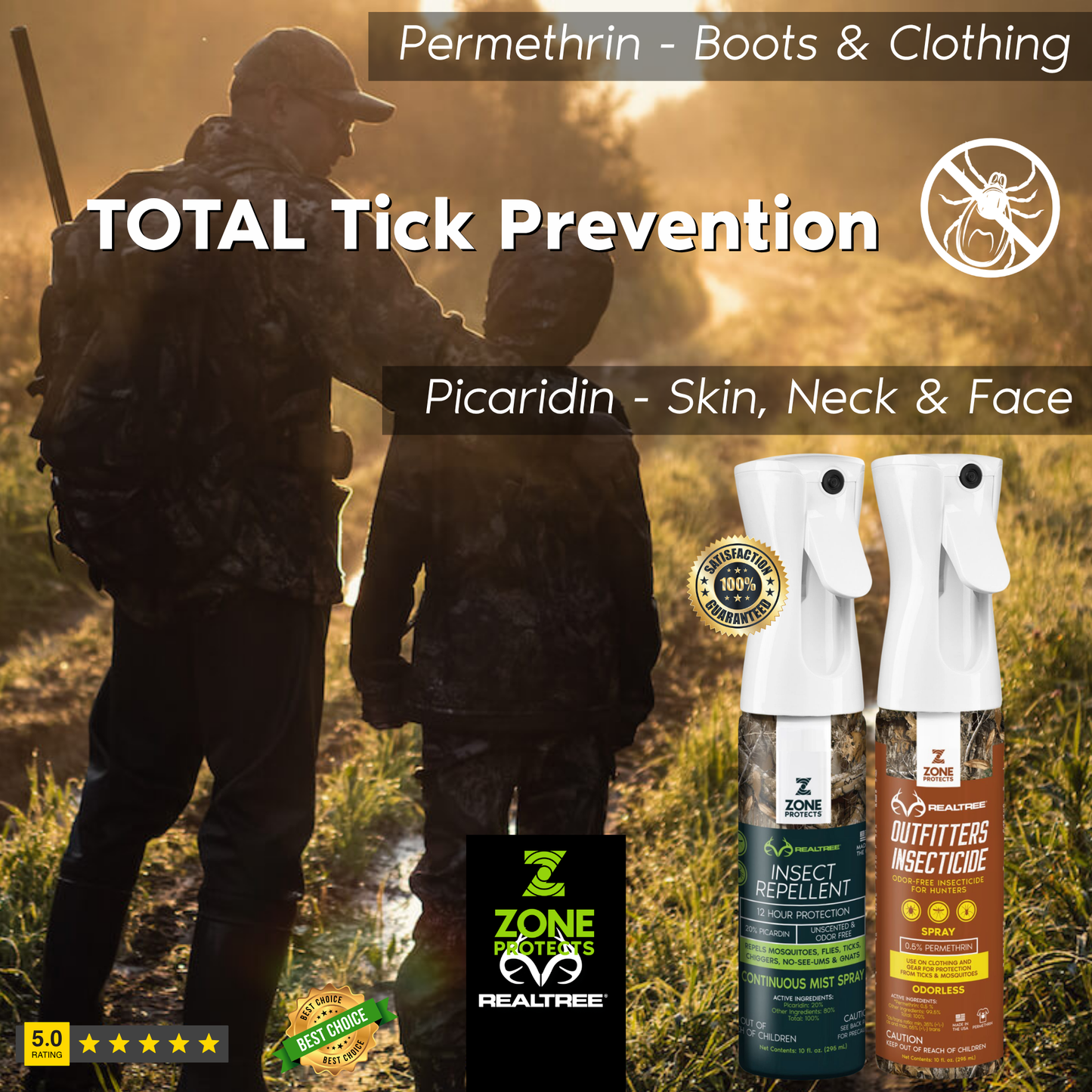 Realtree Insect Repellent + Permethrin Insecticide Bundle | Tick & Mosquito Protection - Hazli Collection 