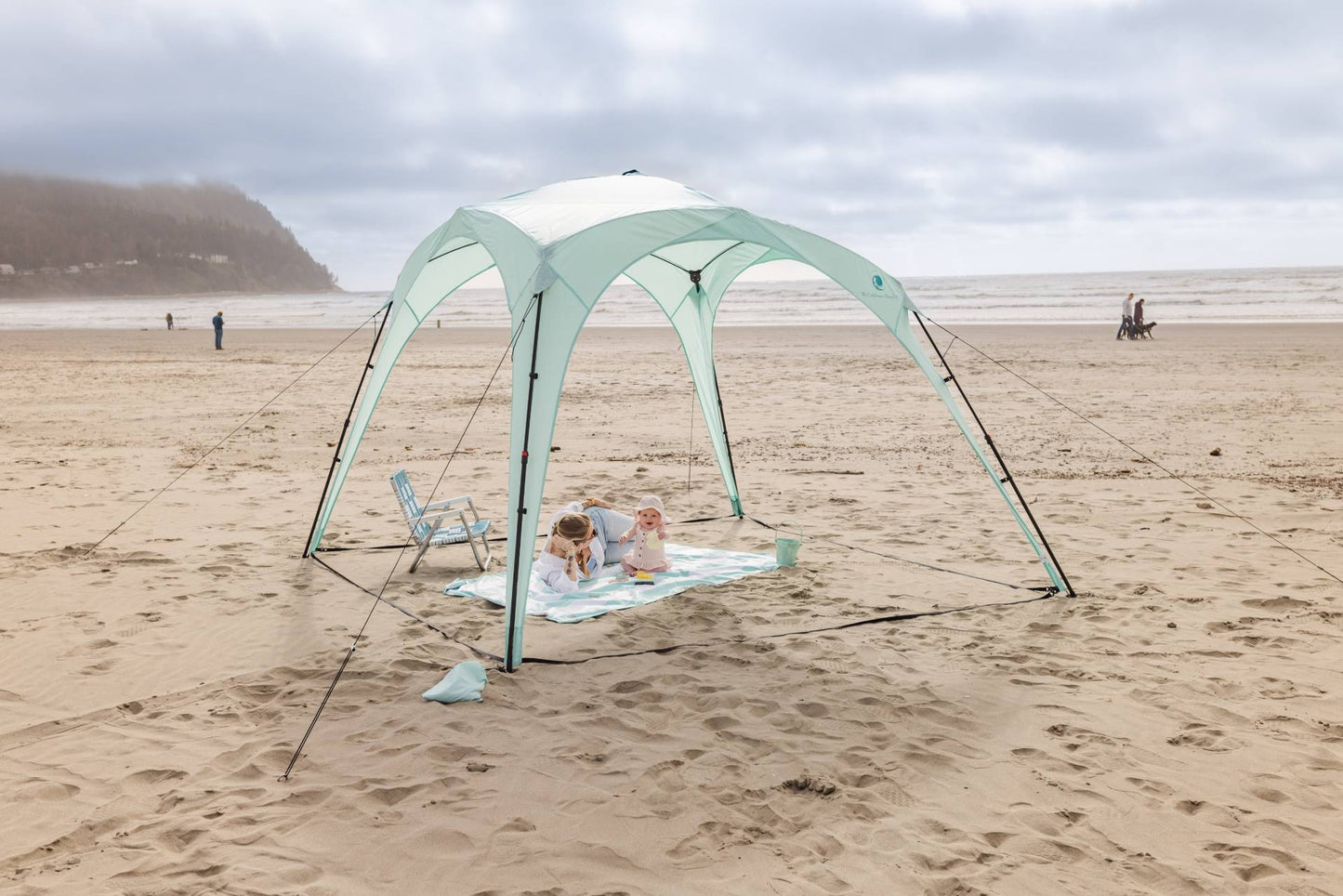 Pop 'N Go Canopy | UPF 50+ Windproof Sun Shelter | Quick-Pitch Beach Shade - Hazli Collection