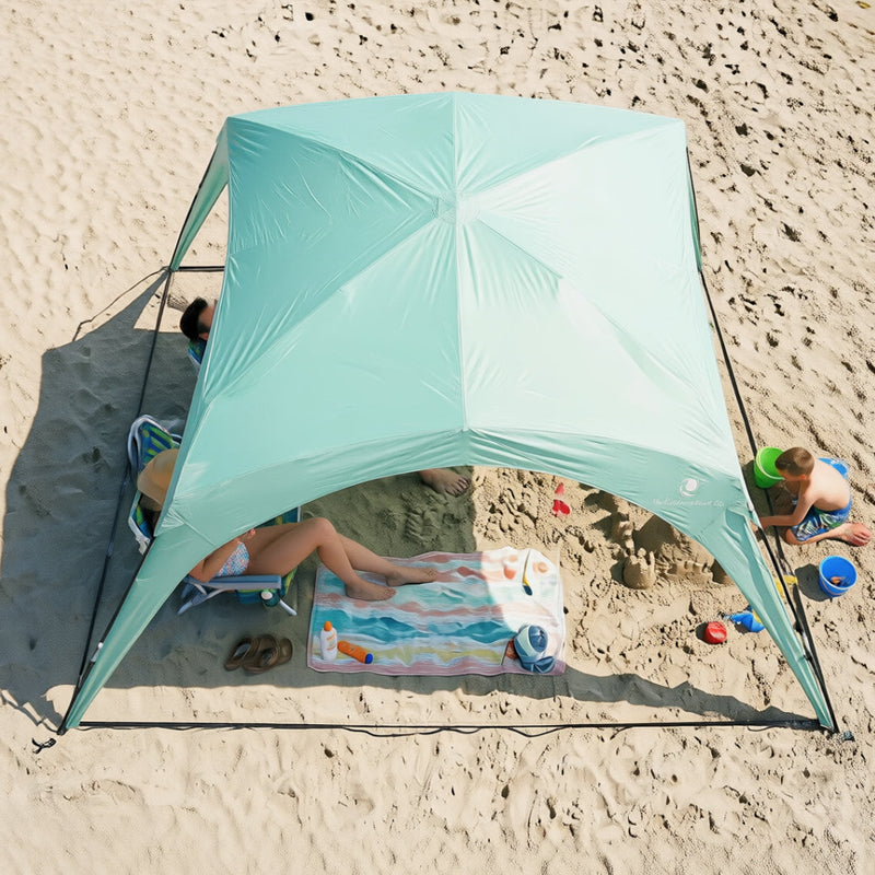 Pop 'N Go Canopy | UPF 50+ Windproof Sun Shelter | Quick-Pitch Beach Shade - Hazli Collection