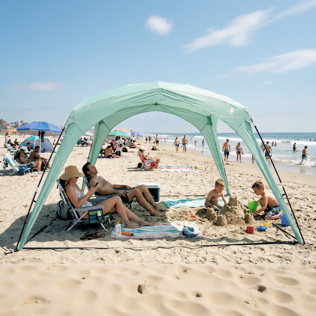 Pop 'N Go Canopy | UPF 50+ Windproof Sun Shelter | Quick-Pitch Beach Shade - Hazli Collection