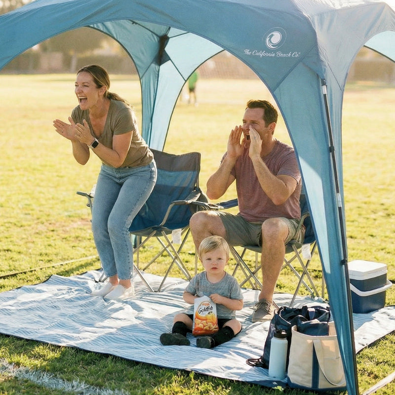 Pop 'N Go Canopy | UPF 50+ Windproof Sun Shelter | Quick-Pitch Beach Shade - Hazli Collection