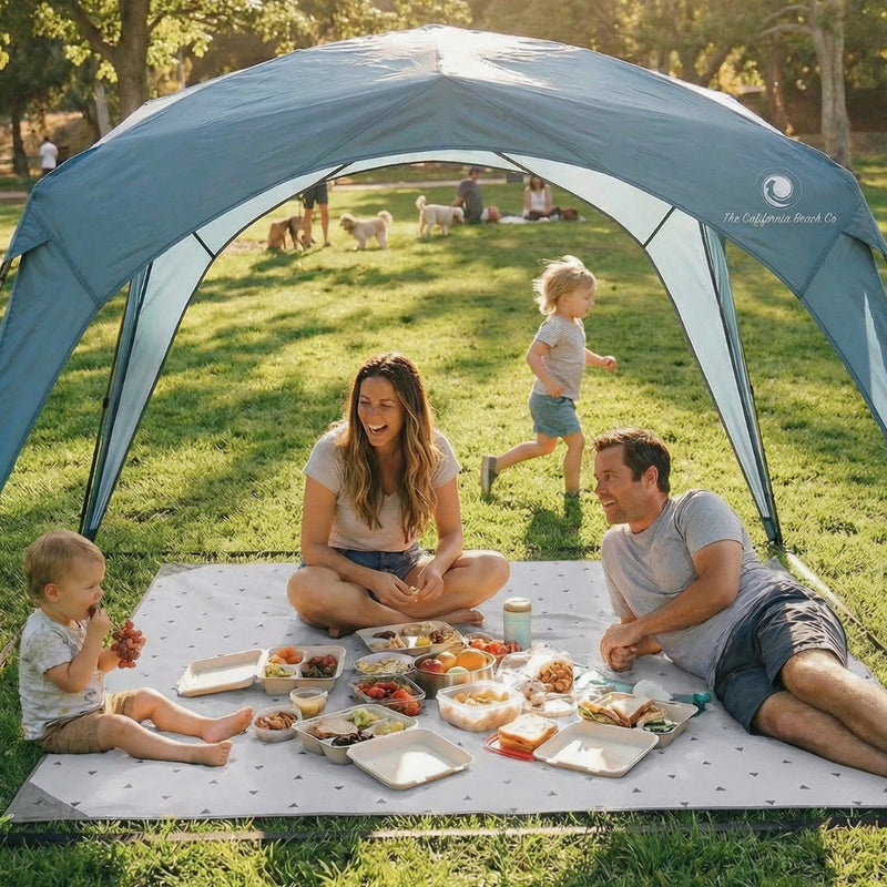 Pop 'N Go Canopy | UPF 50+ Windproof Sun Shelter | Quick-Pitch Beach Shade - Hazli Collection