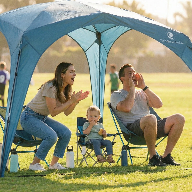 Pop 'N Go Canopy | UPF 50+ Windproof Sun Shelter | Quick-Pitch Beach Shade - Hazli Collection