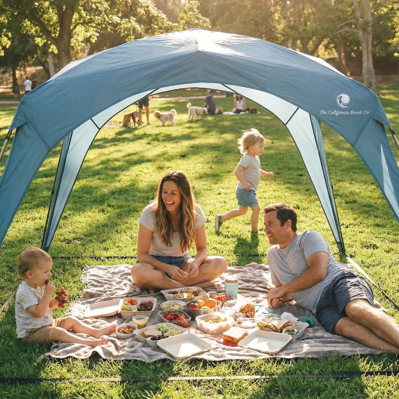 Pop 'N Go Canopy | UPF 50+ Windproof Sun Shelter | Quick-Pitch Beach Shade - Hazli Collection