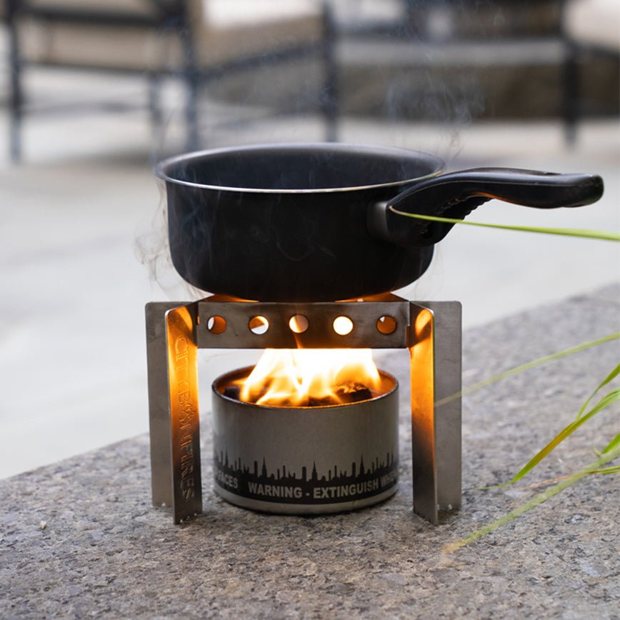 Portable Camp Stove & Stand Combo | Compact Cooking Anywhere | City Bonfires - Hazli Collection