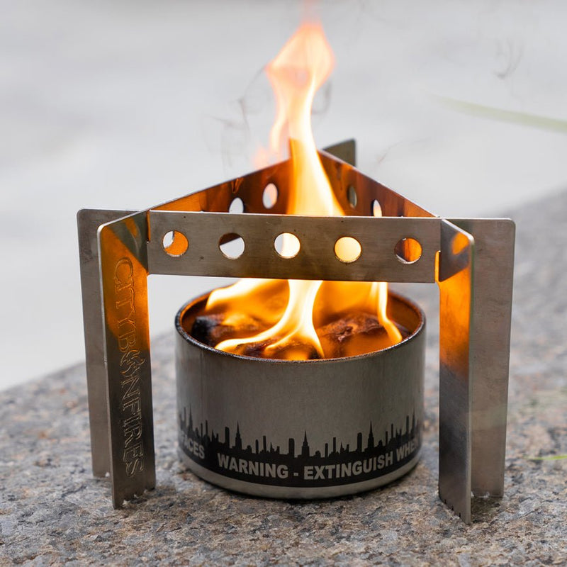 Portable Camp Stove & Stand Combo | Compact Cooking Anywhere | City Bonfires - Hazli Collection