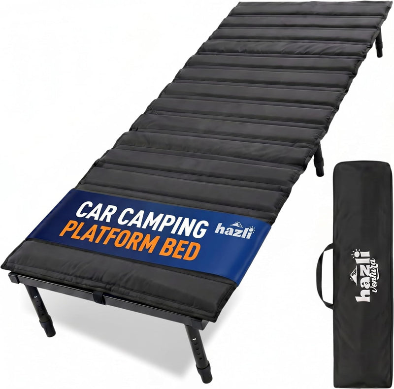 Portable Bed for Car Camping - Adjustable Legs 52"–72" Sleeping Platform - Hazli Collection
