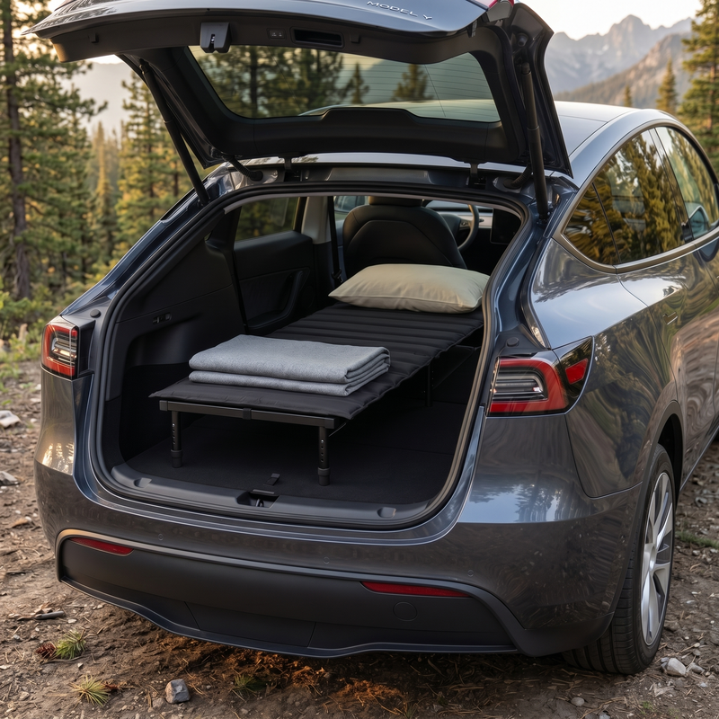 Portable Bed for Car Camping - Adjustable Legs 52"–72" Sleeping Platform - Hazli Collection