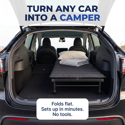 Portable Bed for Car Camping - Adjustable Legs 52"–72" Sleeping Platform - Hazli Collection