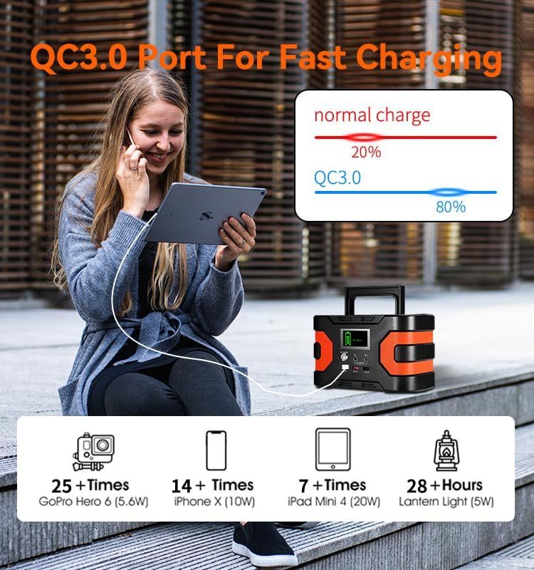 Portable Power Station 200W | CPAP Backup Battery | Camping & Emergency Ready - Hazli Collection