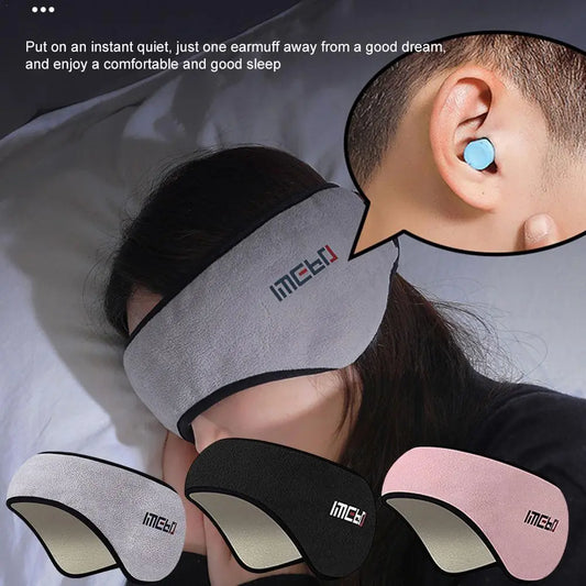Sleep Mask Blackout With Ear Muffs For Relaxing Sleep Earmuff Earphone Set Sleeping Blindfold Anti-noise Earmuff For Sleep