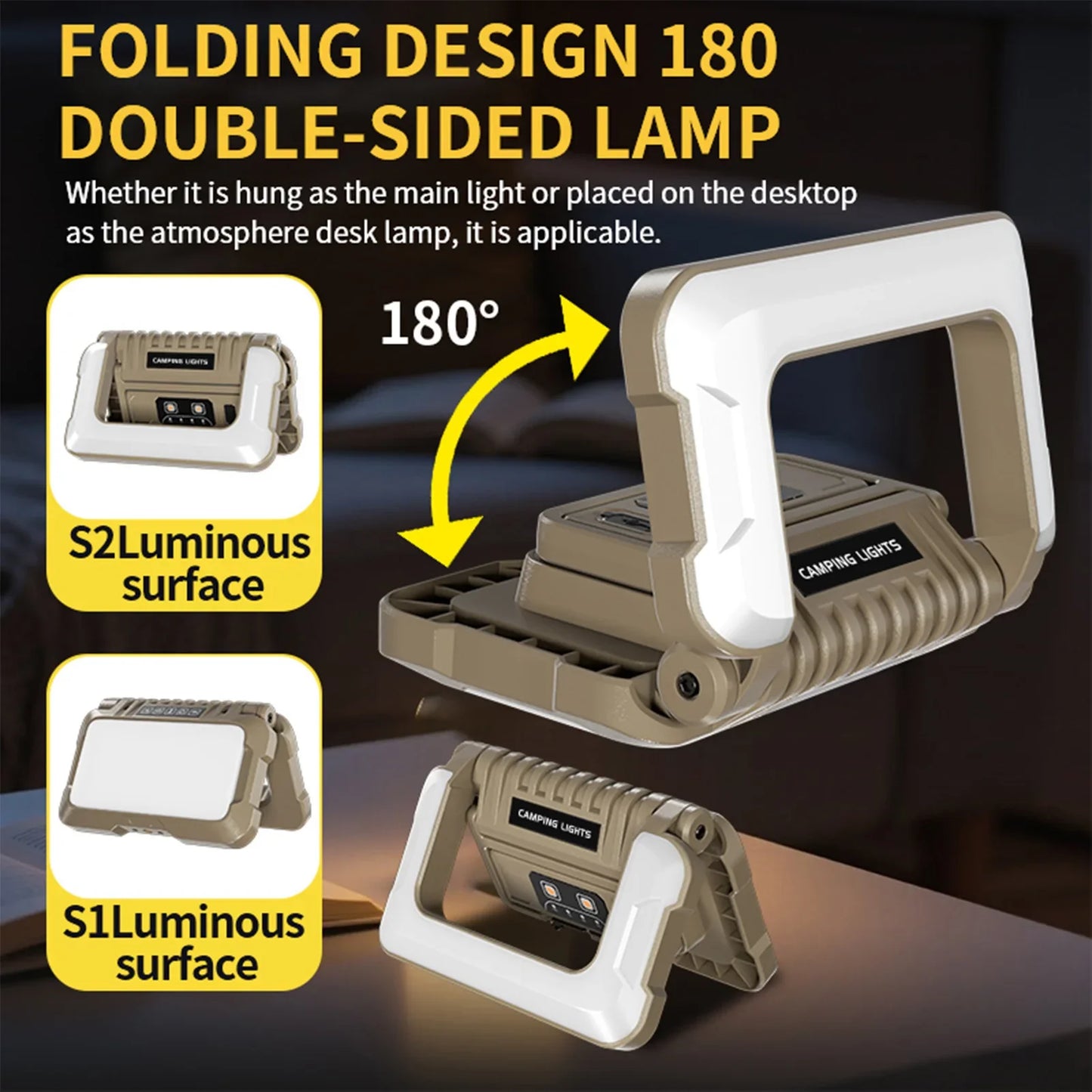 Camping Lantern Multifunctional Foldable Camping Lanterns with 5