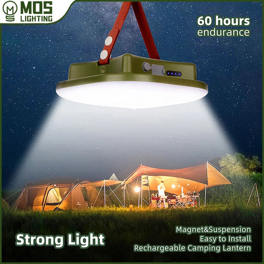 Rechargeable Camping Lights Strong Magnet Zoom Portable Torch Tent Lantern