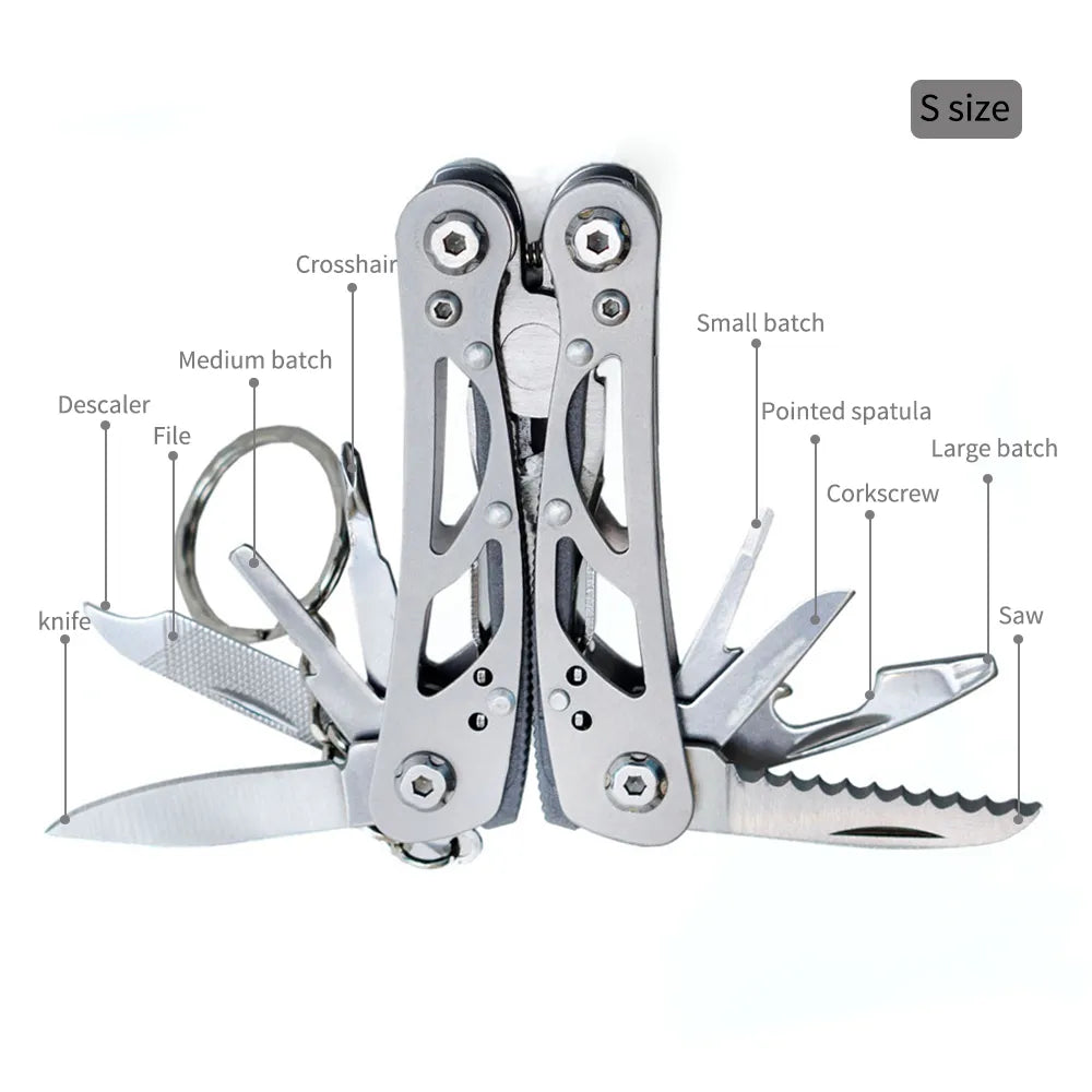 Outdoor Multitool Camping Portable Stainless Steel Edc Folding Multifunction Tools Emergency survival Knife Pliers