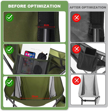 Ultralight Folding Camping Chair | 150kg Capacity, 1.3kg Portable | 7075 Aluminum - Hazli Collection 