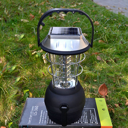 Solar Camping Light | Hand Crank + USB + Solar Charge | 1200mAh Rechargeable LED Lantern - Hazli Collection