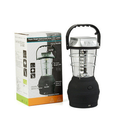 Solar Camping Light | Hand Crank + USB + Solar Charge | 1200mAh Rechargeable LED Lantern - Hazli Collection