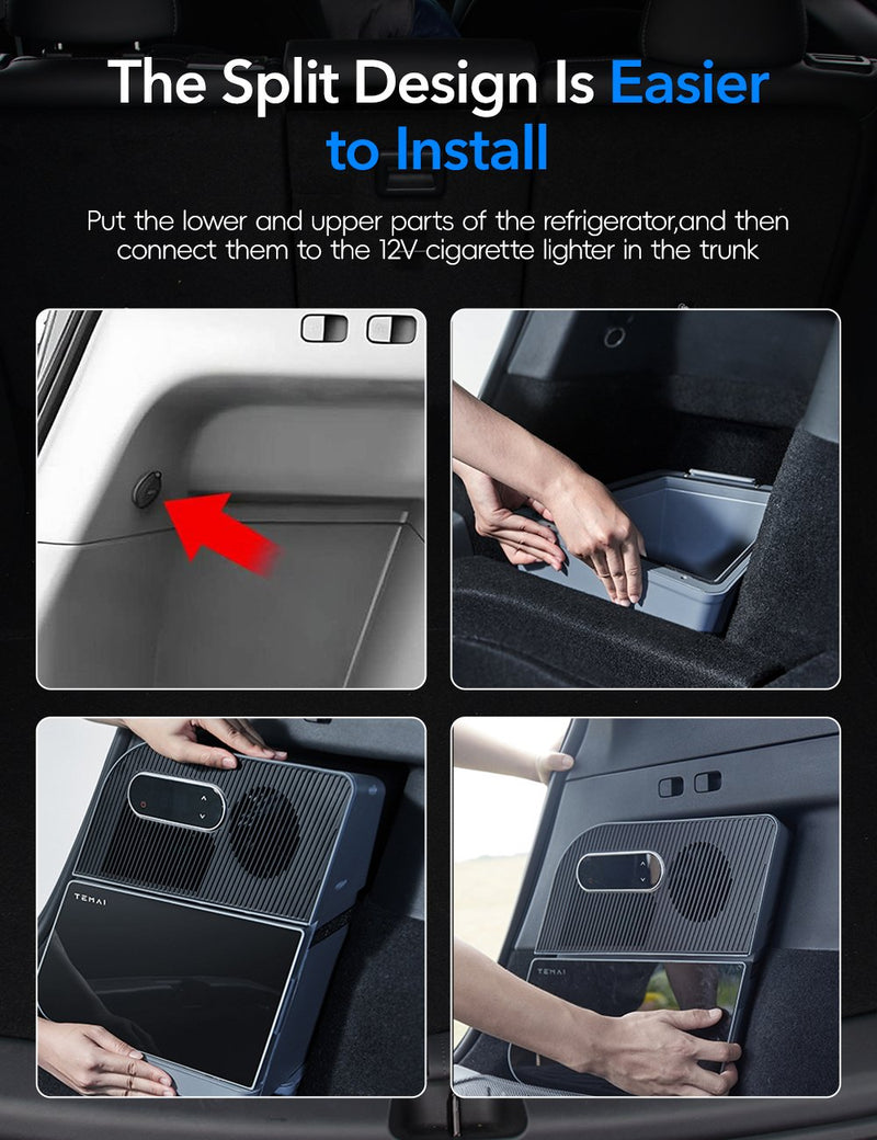 TESERY Rear Trunk Refrigerator for Tesla Model Y | On-Board Car Fridge | 5-Seater Fit - Hazli Collection