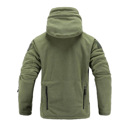 Tactical Fleece Hooded Jacket | Lightweight Thermal Coat | Hiking, Camping & Training - Hazli Collection