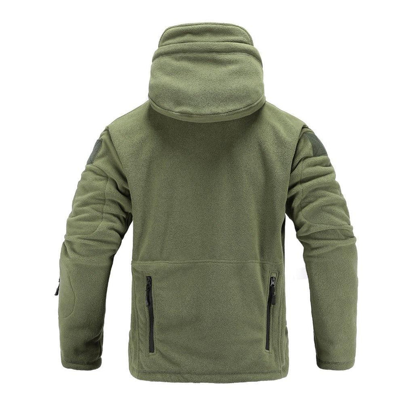 Tactical Fleece Hooded Jacket | Lightweight Thermal Coat | Hiking, Camping & Training - Hazli Collection