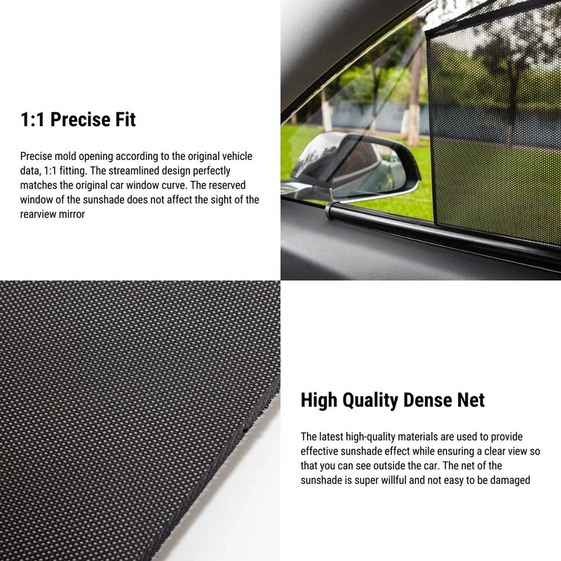 Tesla Model 3 Side Window Shade | Custom-Fit Sun & Privacy Shield | 2017-Present - Hazli Collection