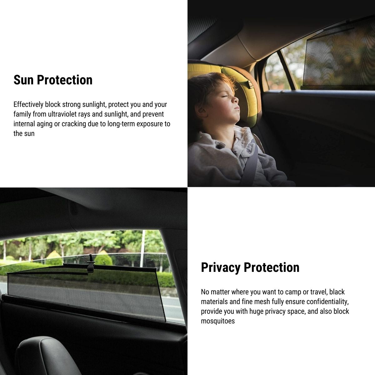 Tesla Model 3 Side Window Shade | Custom-Fit Sun & Privacy Shield | 2017-Present - Hazli Collection