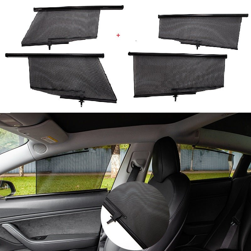 Tesla Model 3 Side Window Shade | Custom-Fit Sun & Privacy Shield | 2017-Present - Hazli Collection