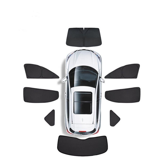 Tesla Model Y 8-Piece Window Shade Set | Full Coverage Sun & Privacy Kit | 2020-Present - Hazli Collection