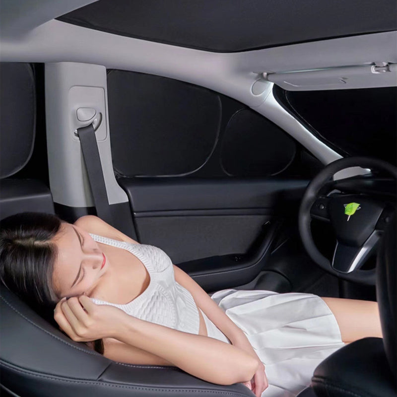 Tesla Model Y 8-Piece Window Shade Set | Full Coverage Sun & Privacy Kit | 2020-Present - Hazli Collection