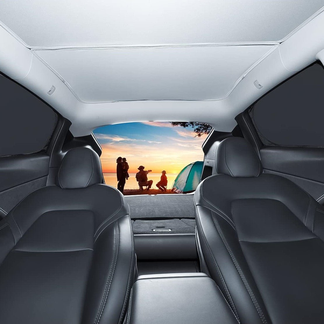 Tesla Model Y 8-Piece Window Shade Set | Full Coverage Sun & Privacy Kit | 2020-Present - Hazli Collection