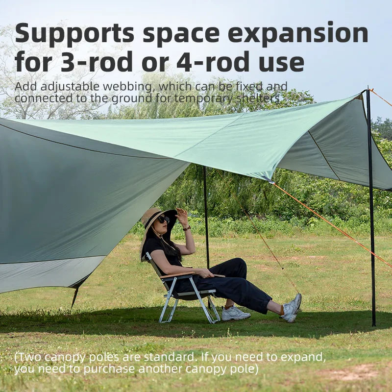 UPF 50+ Waterproof Canopy Tent | 18m² Sun Shelter for Beach & Camping - Hazli Collection