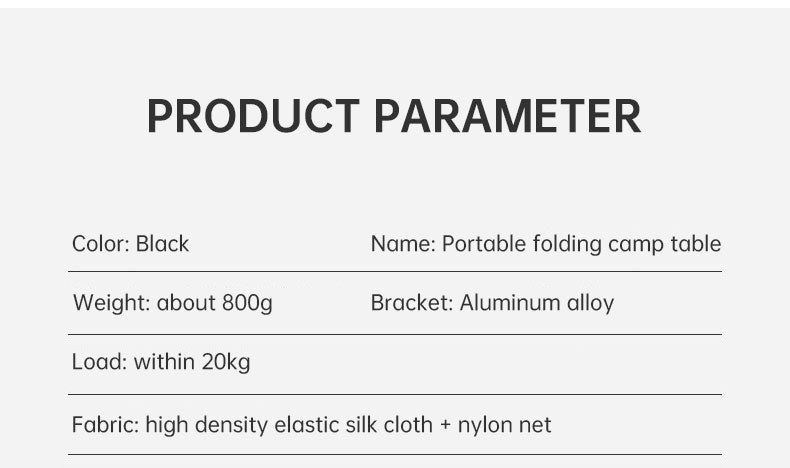 Ultralight Folding Camping Table | Aluminum Alloy, Portable & Compact | BBQ & Outdoor - Hazli Collection