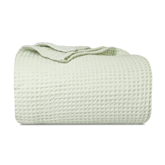 Waffle Weave Cotton Blanket | 100% Chemical-Free Cotton, All-Season | Breathable & Machine Washable - Hazli Collection