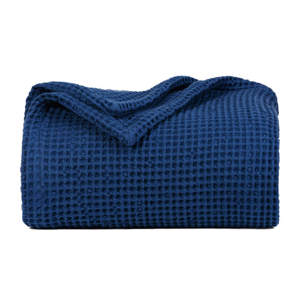 Waffle Weave Cotton Blanket | 100% Chemical-Free Cotton, All-Season | Breathable & Machine Washable - Hazli Collection