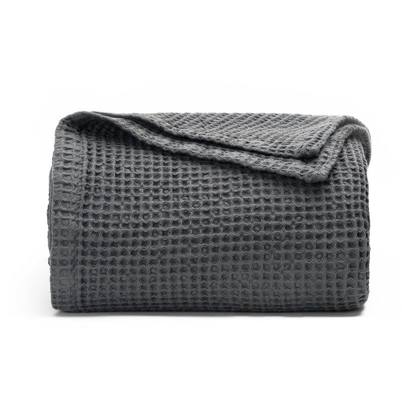 Waffle Weave Cotton Blanket | 100% Chemical-Free Cotton, All-Season | Breathable & Machine Washable - Hazli Collection