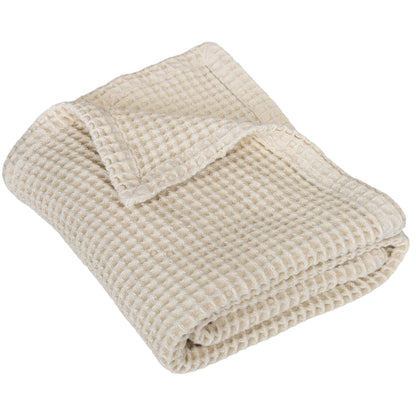 Waffle Weave Cotton Blanket | 100% Chemical-Free Cotton, All-Season | Breathable & Machine Washable - Hazli Collection