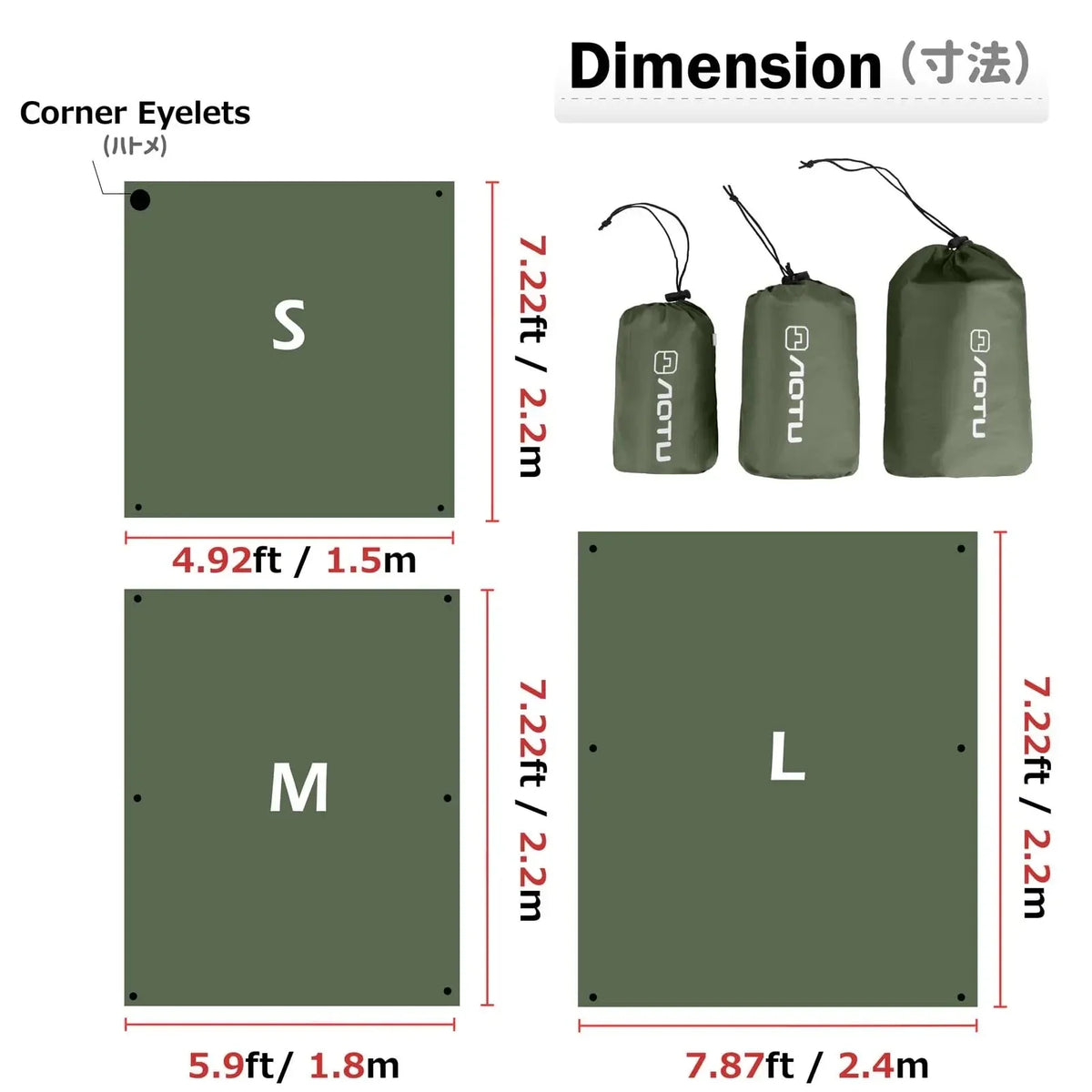 Waterproof Camping Tarp | 3000mm Rain Fly, Ground Cloth & Sunshade | Multi-Purpose Outdoor - Hazli Collection