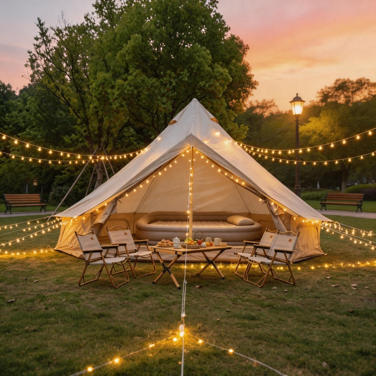 4-Season Oxford Bell Tent with Stove Jack, 9.8 ft or 13.1 ft