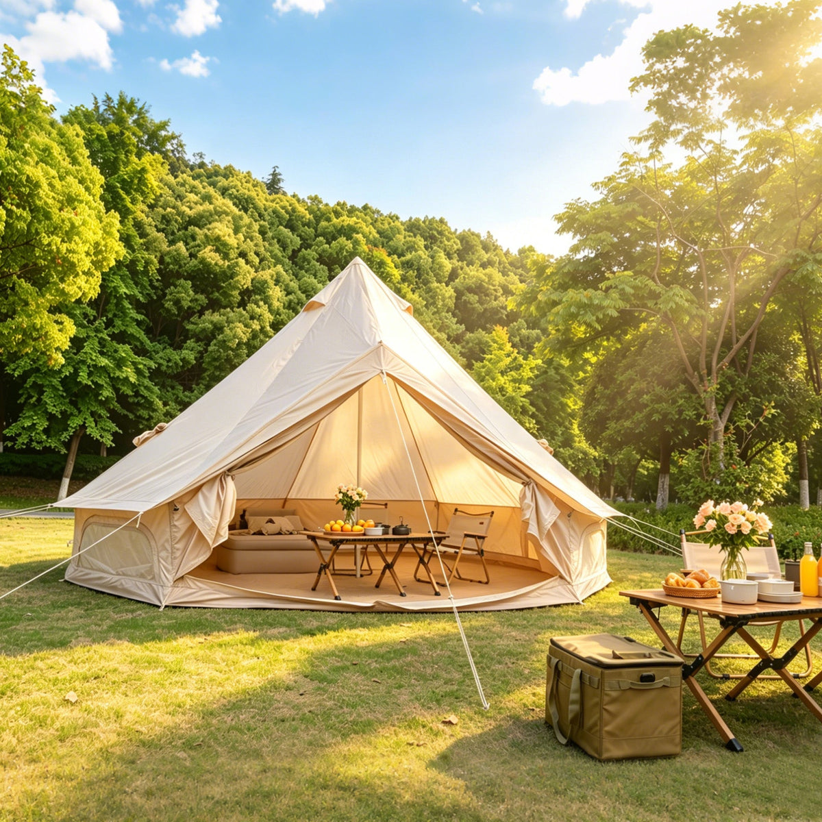 4-Season Oxford Bell Tent with Stove Jack, 9.8 ft or 13.1 ft