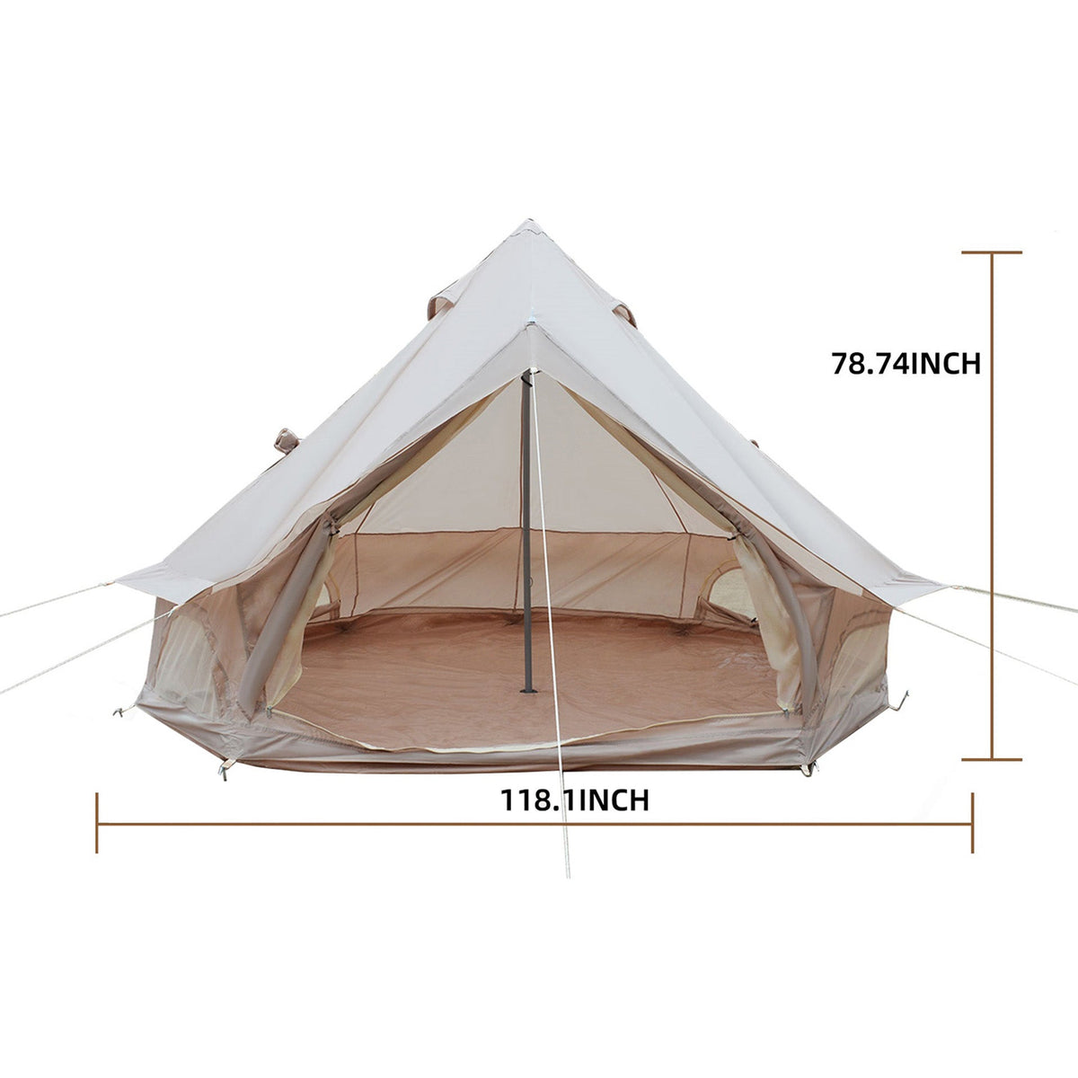 4-Season Oxford Bell Tent with Stove Jack, 9.8 ft or 13.1 ft