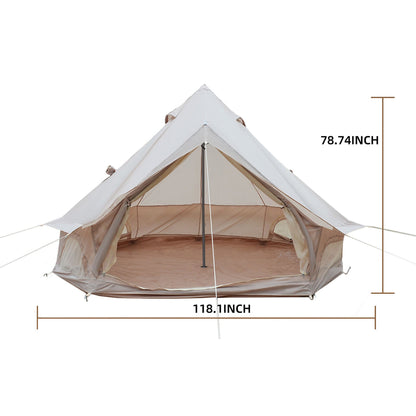 4-Season Oxford Bell Tent with Stove Jack, 9.8 ft or 13.1 ft
