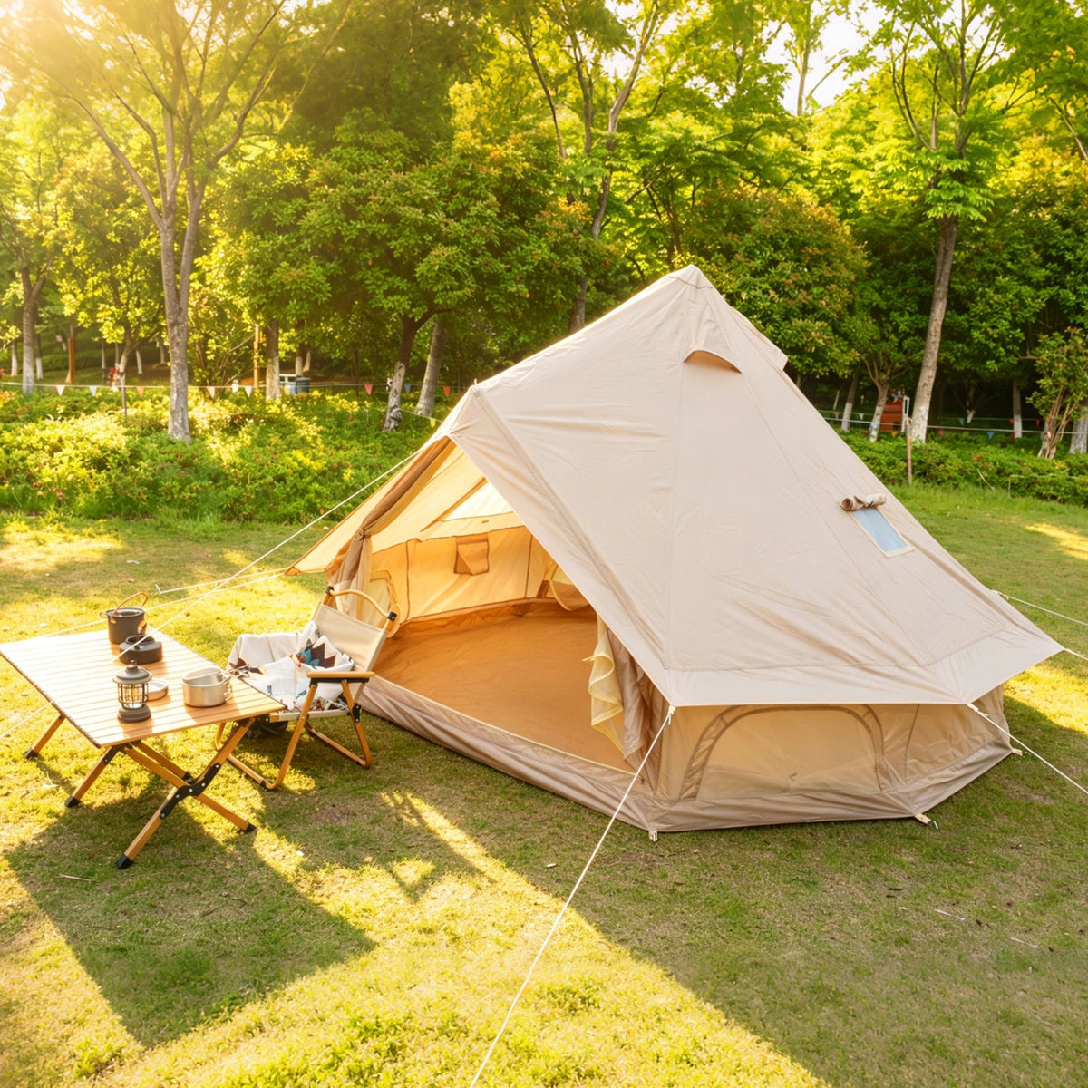 4-Season Oxford Bell Tent with Stove Jack, 9.8 ft or 13.1 ft