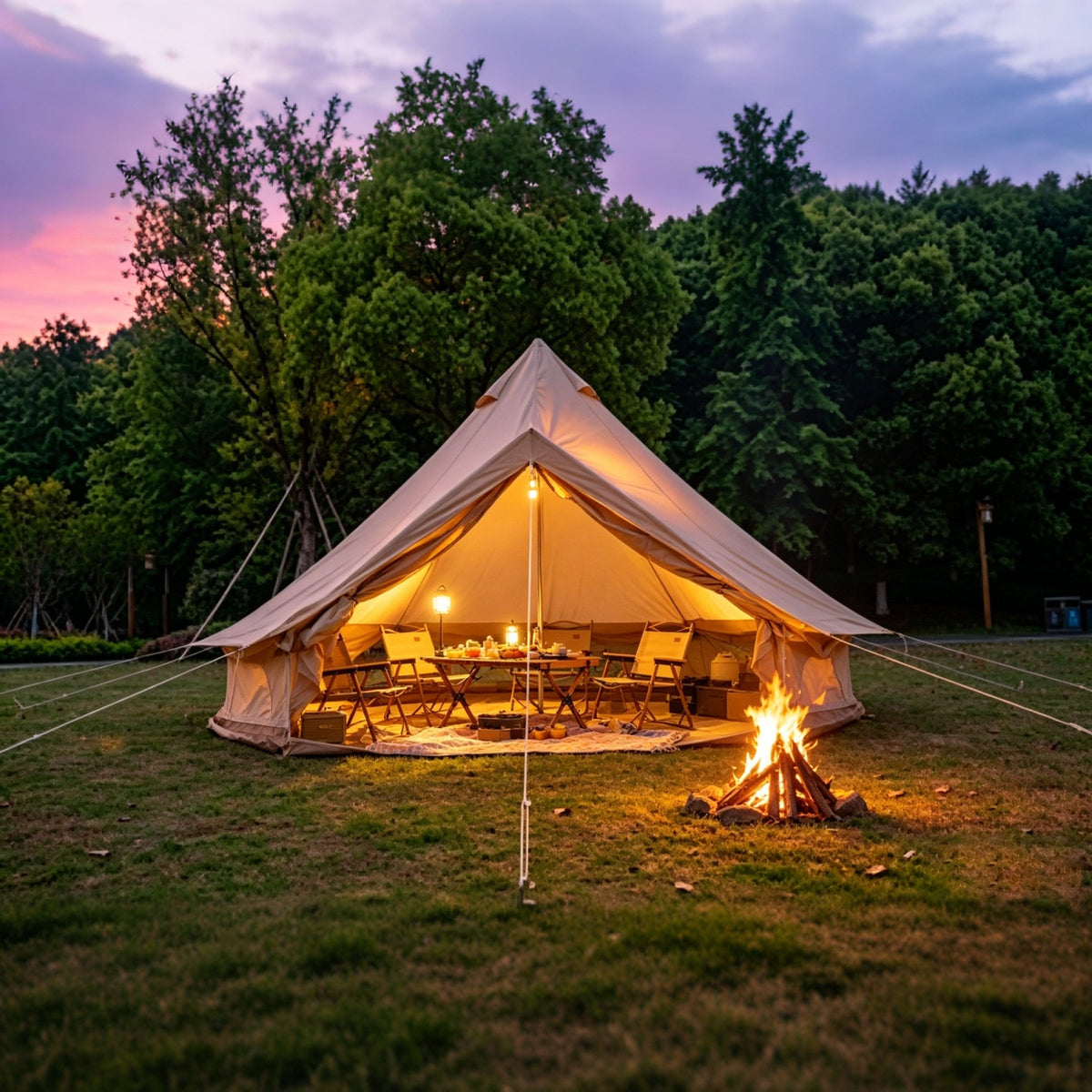 4-Season Oxford Bell Tent with Stove Jack, 9.8 ft or 13.1 ft
