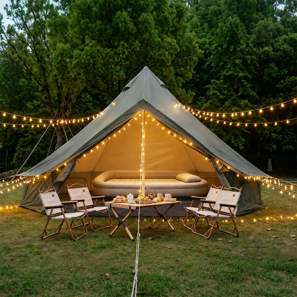 4-Season Oxford Bell Tent with Stove Jack, 9.8 ft or 13.1 ft