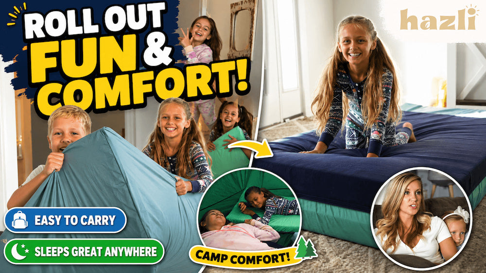 Load video: roll up mattress memory foam camping mattress sleeping pad