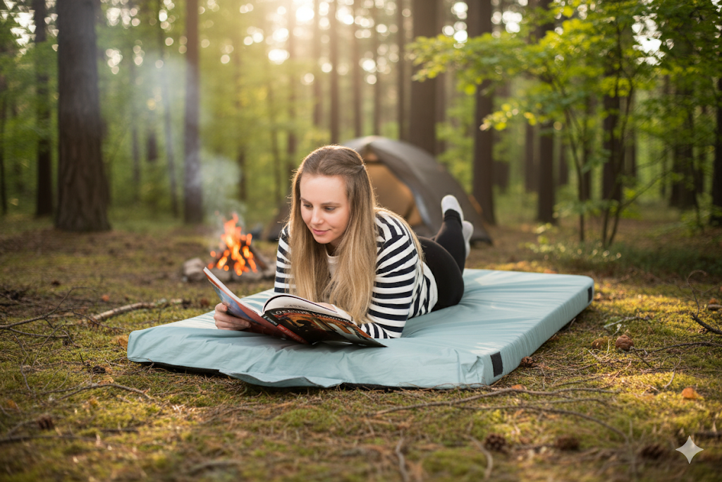 Home Bed Comfort with the Matrix Air-Cell Memory Foam Camping Mattress - Hazli Collection 