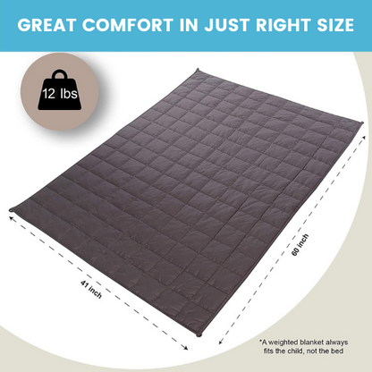 Super Soft 15 lbs Weighted Blanket with Removable Cover - 48 x 72 inch Comfort Weighted Blankets - Adult Heavy Blanket Twin Size Grey - Hazli Collection 