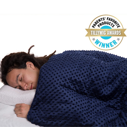 Super Soft 12 lbs Weighted Blanket & Removable Cover - 48" x 72" Comfort Adults Weighted Blankets Twin Size - Weighted Blanket Adult - Comfort Heavy Blanket - Hazli Collection 