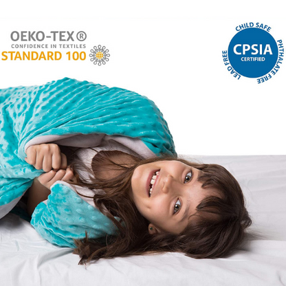 Super Soft 7 Lbs Weighted Blanket for Kids with Removable Cover - 41" x 60" Children Heavy Blanket for Kids Between 60-80 lbs - Kid Comfort Blankets for Girls and Boys - Hazli Collection 
